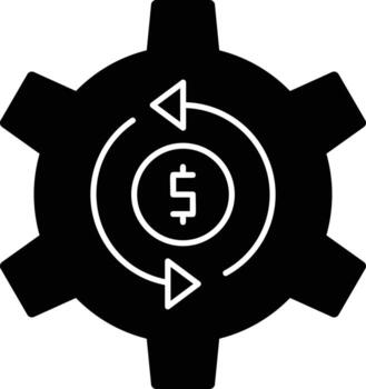 Processing Glyph Icon vector