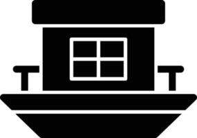 Houseboat Glyph Icon vector