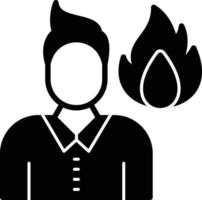 Burnout Glyph Icon vector