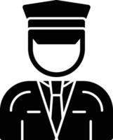 Pilot Glyph Icon vector