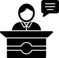 Spokesperson Glyph Icon vector