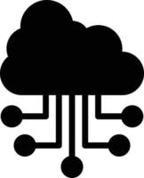 Cloud Computing Glyph Icon vector