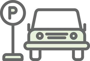 Car Parking Vector Icon Design