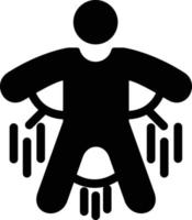 Base Jump Glyph Icon vector