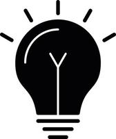Light Bulb Glyph Icon vector