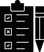 Task List Glyph Icon vector