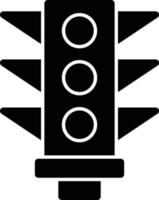 Traffic Signal Glyph Icon vector