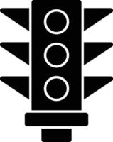 Traffic Signal Glyph Icon vector