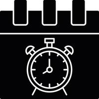 Alarm Clock Glyph Icon vector