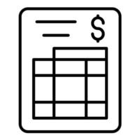 Income Statement Line Icon vector