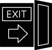 Exit Glyph Icon vector