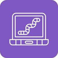Computer Worm Line Round Corner Background Icons vector