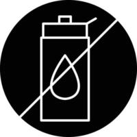 No Liquid Glyph Icon vector