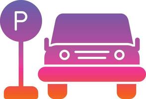 Car Parking Vector Icon Design