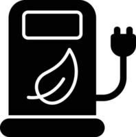 Eco Station Glyph Icon vector