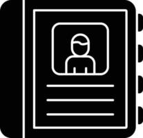 Authobiography Glyph Icon vector