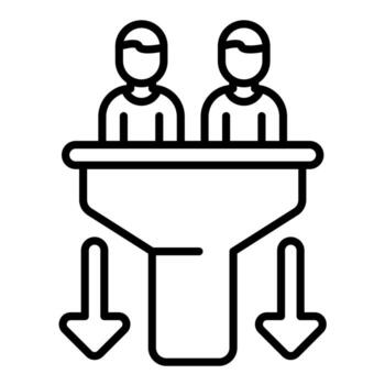 icono de línea de conversión vector