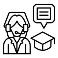 Expert Advice Line Icon vector