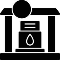 Gas Station Glyph Icon vector