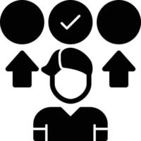 Decision Making Glyph Icon vector