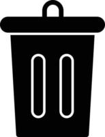 Trash Bin Glyph Icon vector