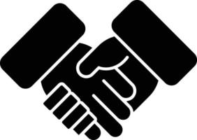 Shaking Hands Glyph Icon vector