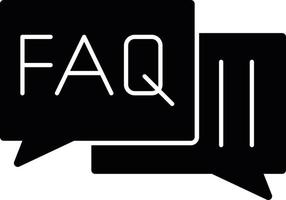 Faq Glyph Icon vector