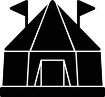 Circus Tent Glyph Icon vector