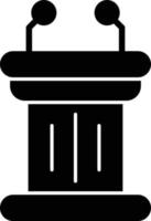 Tribune Glyph Icon vector