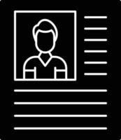 Personal Profile Glyph Icon vector