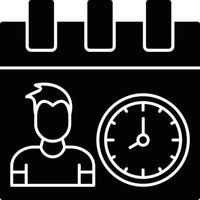 Working Hours Glyph Icon vector