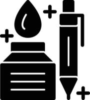 Pen And Ink Glyph Icon vector