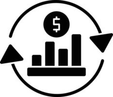 Return On Investment Glyph Icon vector