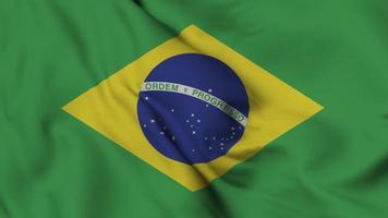 bandera de brasil bandera de portugal ondeando con textura de alta calidad en la bandera nacional de 4k. animación en bucle sin fisuras de la bandera de brasil. video