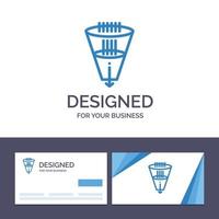 Creative Business Card and Logo template Data Filter Filtering Filtration Funnel Vector Illustration