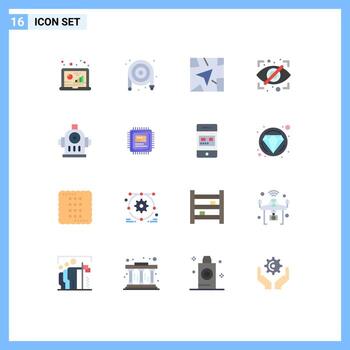 Pictogram Set of 16 Simple Flat Colors of hydrant security plumbing private block Editable Pack of Creative Vector Design Elements