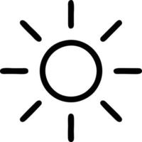 sun icon in white background, illustration of sun icon symbol in black on white background vector