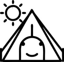 icono de sol en fondo blanco, ilustración del símbolo de icono de sol en negro sobre fondo blanco vector