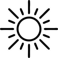 sun icon in white background, illustration of sun icon symbol in black on white background vector
