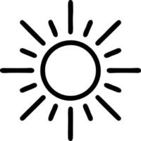 sun icon in white background, illustration of sun icon symbol in black on white background vector