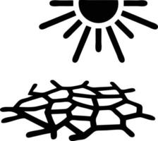 icono de sol en fondo blanco, ilustración del símbolo de icono de sol en negro sobre fondo blanco vector