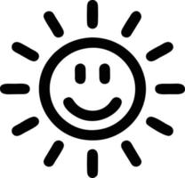 sun icon in white background, illustration of sun icon symbol in black on white background vector