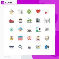 25 Creative Icons Modern Signs and Symbols of fire car like pollution environment Editable Vector Design Elements