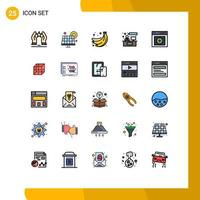 25 iconos creativos signos y símbolos modernos de consultoría de trabajo power chat verano elementos de diseño vectorial editables vector