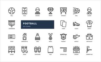 football soccer sport game championship competition tournament detailed outline icon. simple vector illustration
