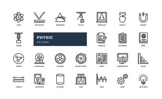 physic education school university learning knowledge experiment detailed outline icon. simple vector illustration