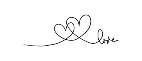 lines that form a symbol of love. vector illustration