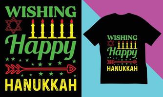 Hanukkah T-Shirt Design. vector