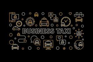 Vector Business Taxi creative horizontal outline banner