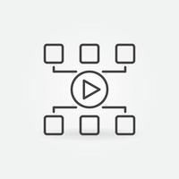 Video Blog vector concept icon in thin line style